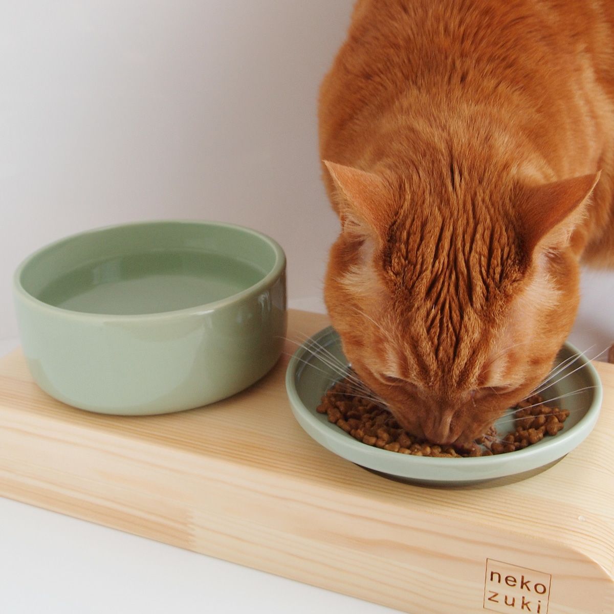 猫が水を飲まない＆食べこぼし対策。水飲み＆フードボウルセット