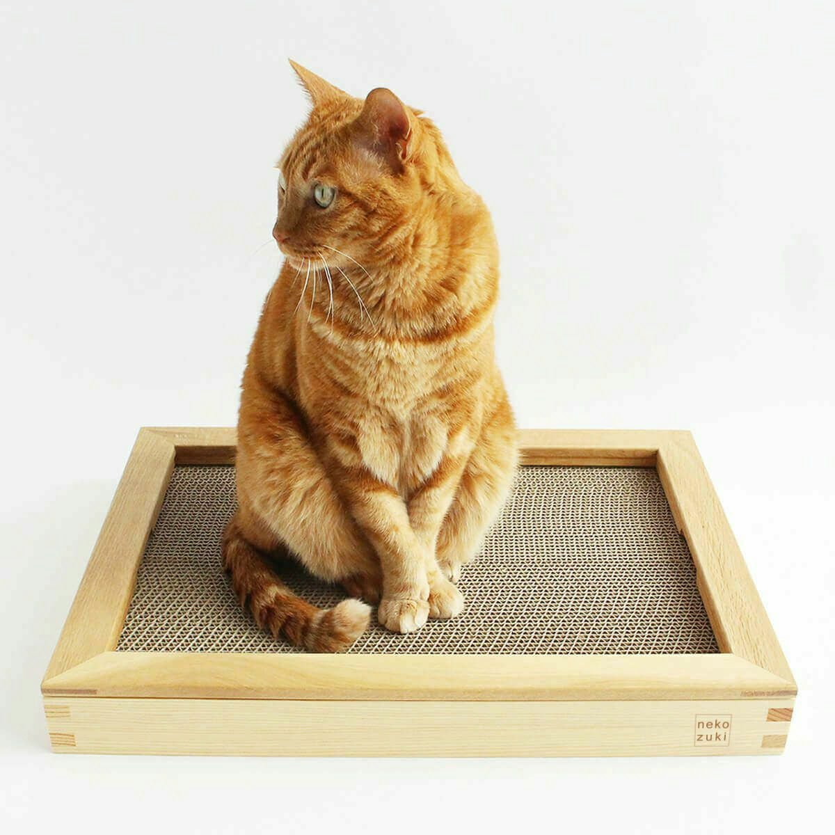 猫の木製爪とぎベッド。動いてしまう不安定な研ぎ場対策にお薦め