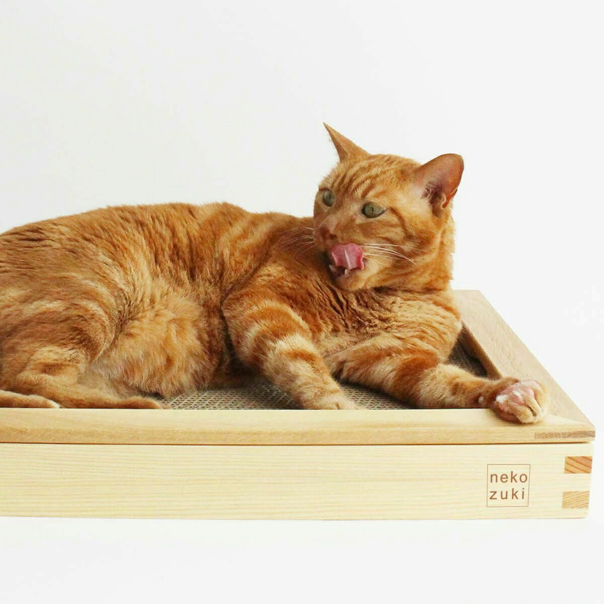 猫の木製爪とぎベッド。動いてしまう不安定な研ぎ場対策にお薦め