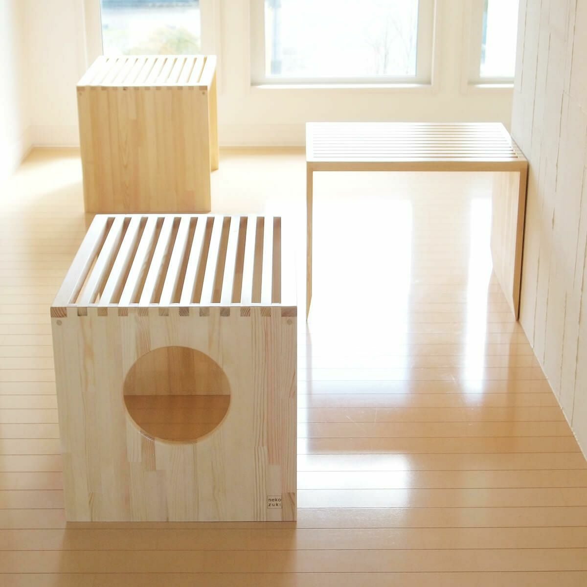 猫蔵 セミオーダー 木の本体と消臭布カバー セット | nekozuki（ねこず