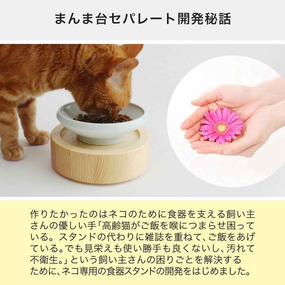 テレビで紹介】猫さんがご飯を吐く対策。高さ調整可の餌台 まんま台