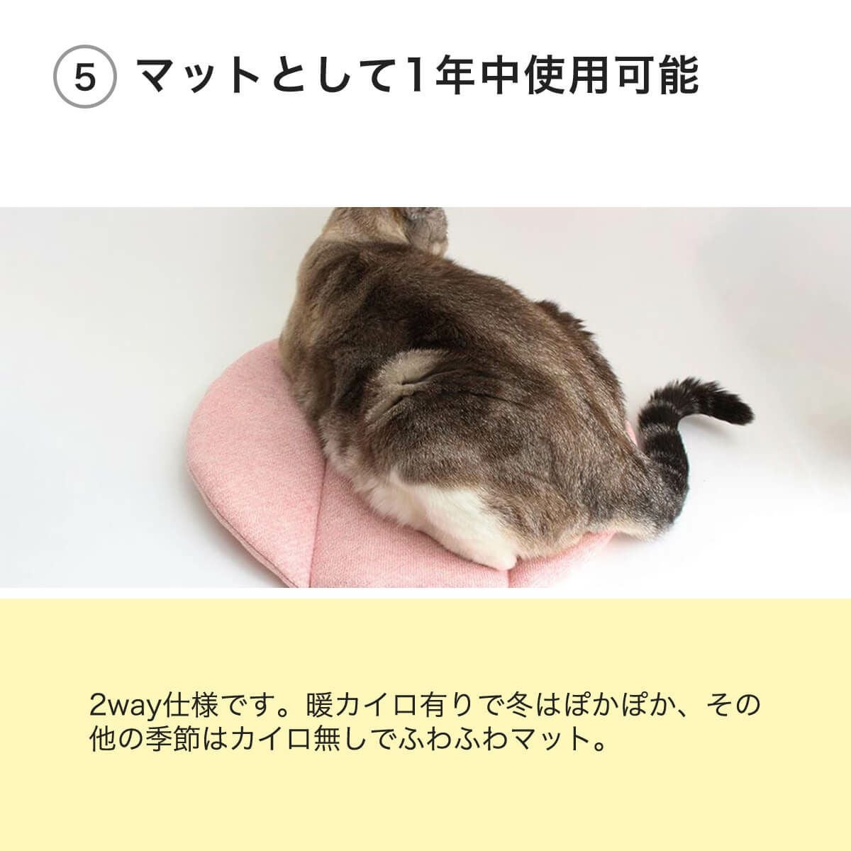 ぽかぽかマットPOCKETはマットとして1年中使用可能