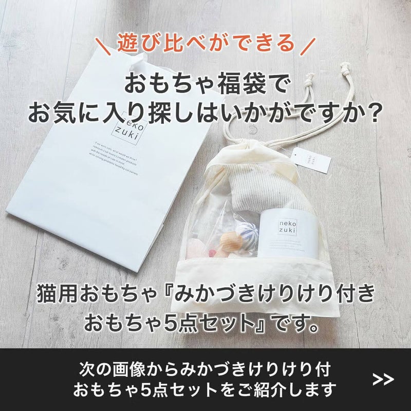 ネコが喜ぶおもちゃセット。ねこずきけりけり付おもちゃ5点セット