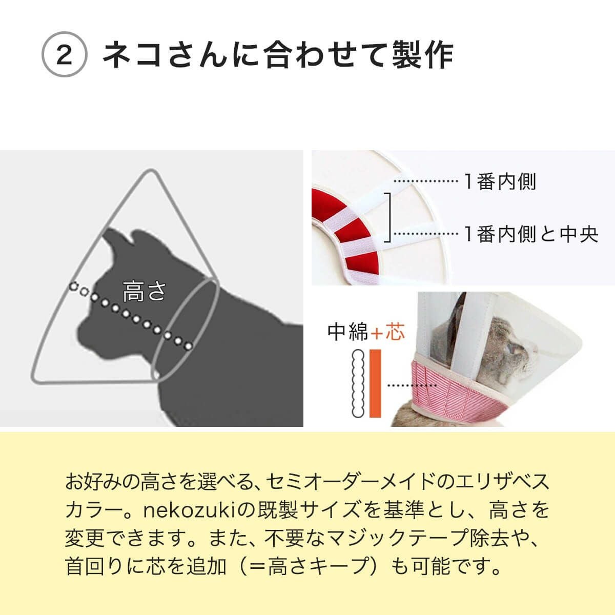 高さオーダー可。獣医推薦 エリザベスカラー・透明ソフト