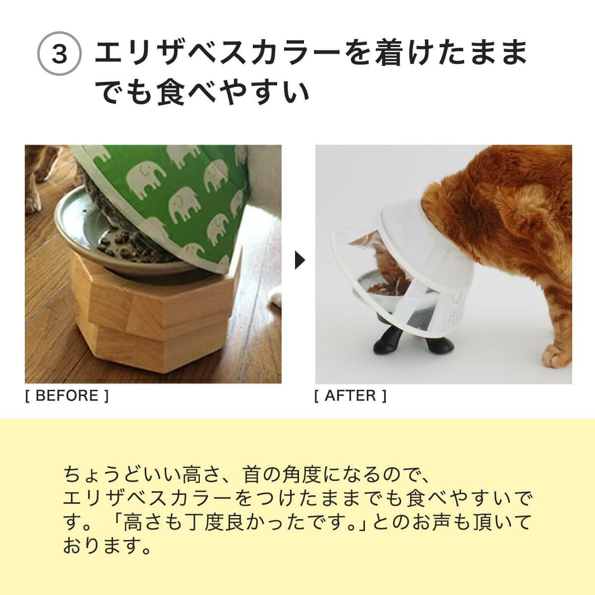 テレビで紹介】猫がエリザベスカラー着用中も食べやすい介護用食器台