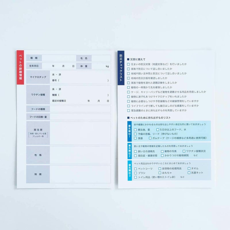 ネコ専用の防災セット。nekozuki防災セット簡易版