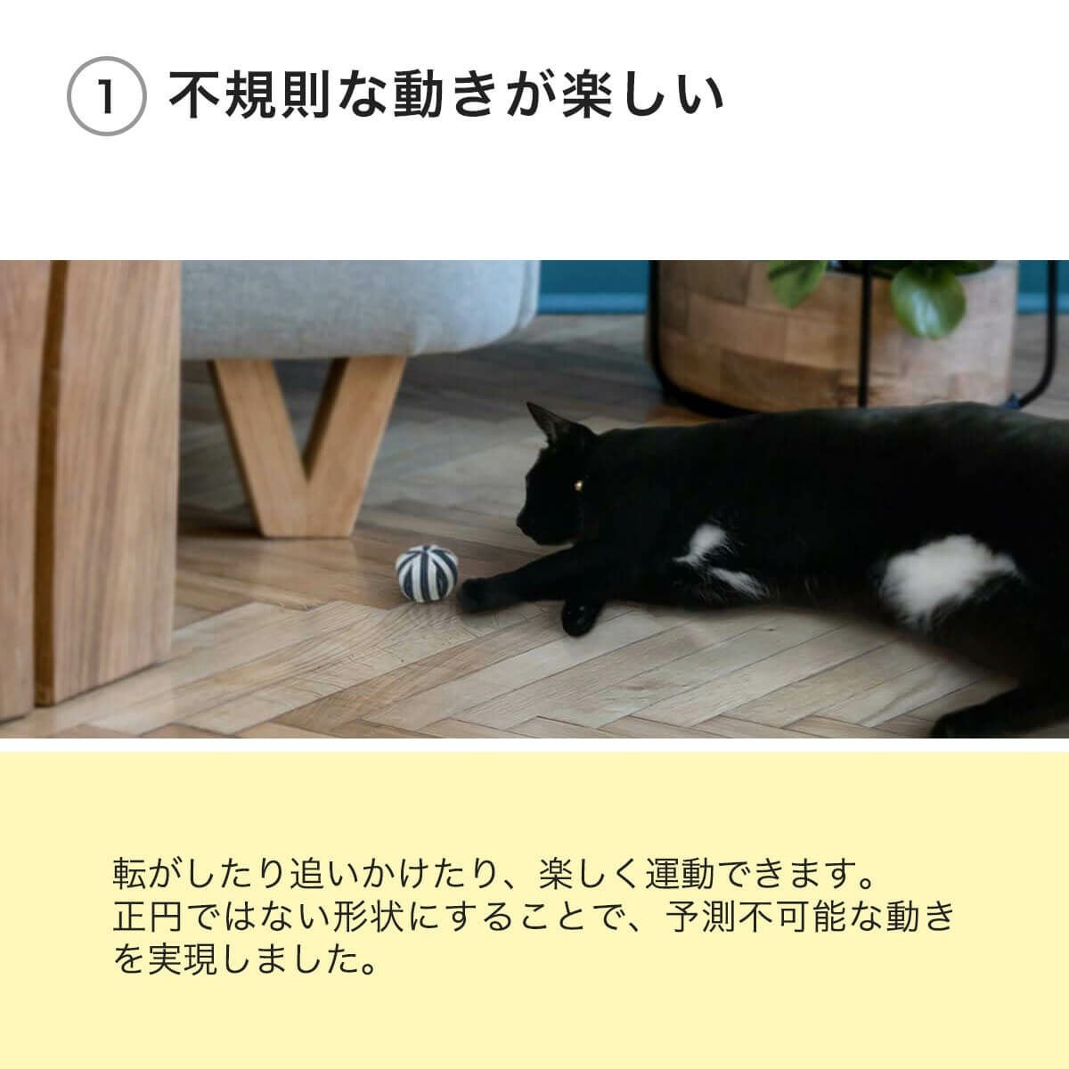 猫のボール遊びにおすすめ！音が鳴る日本製の大きめおもちゃ