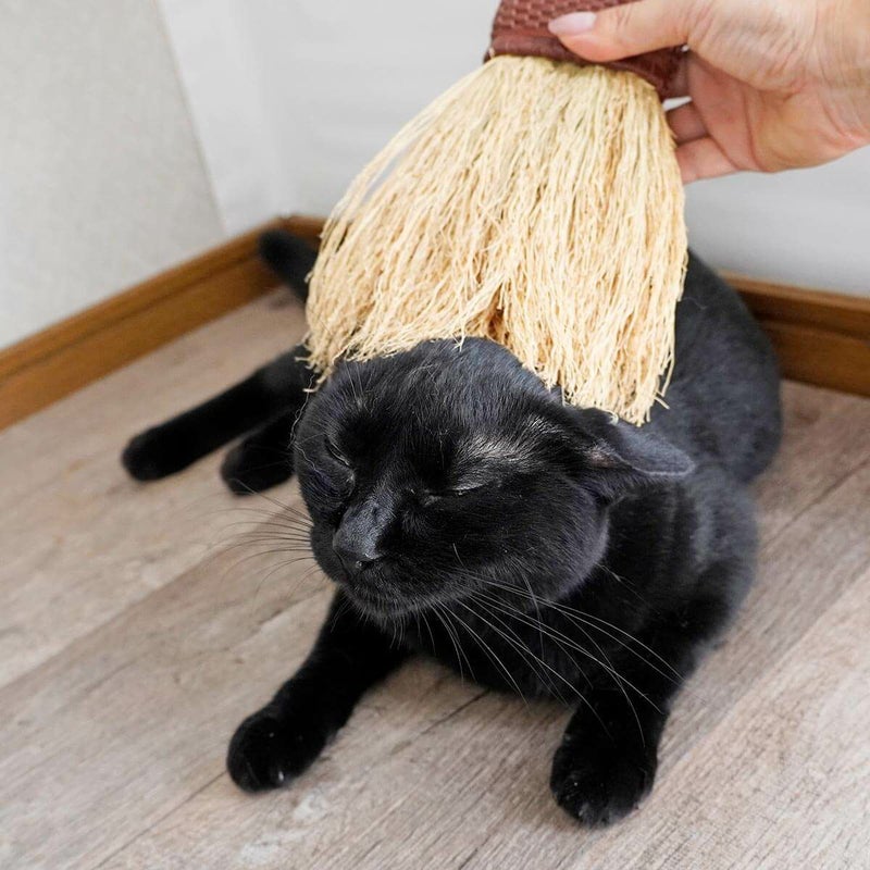 無農薬のホウキだからネコが舐めても安心。猫用ブラシなでねこ