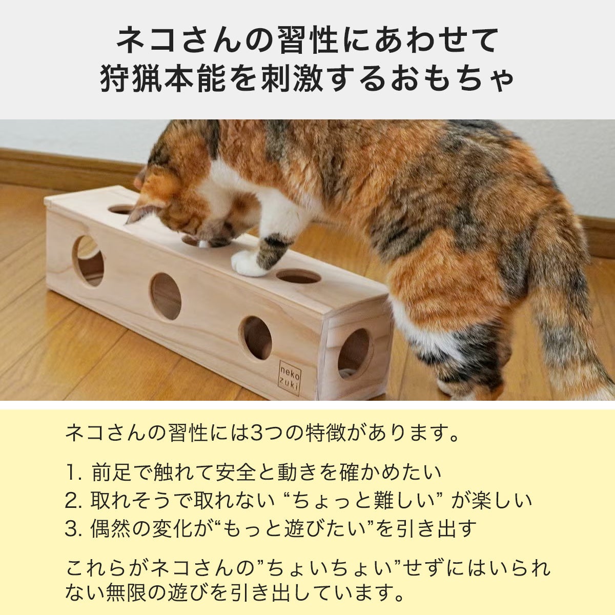 猫おもちゃ ちょいちょいBOX | nekozuki（ねこずき）猫用品の販売